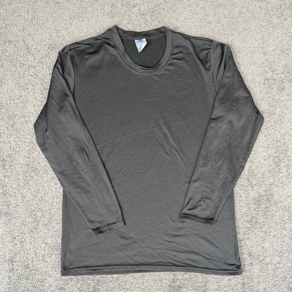 Mossy‎ Oak Mens Large Performance Long Sleeve Shirt Black Base Layer RN 167658